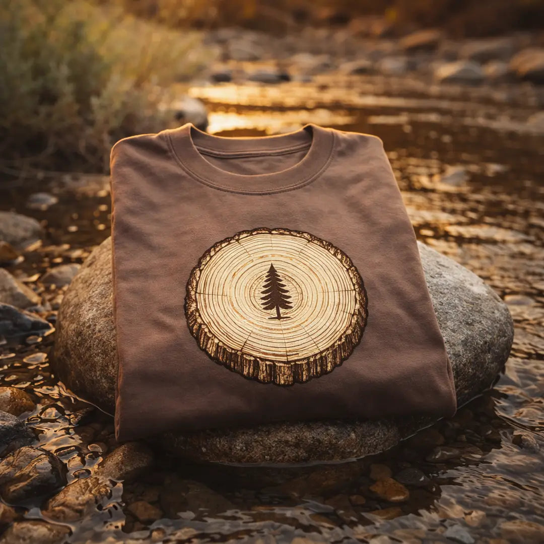 Stump Tree T-Shirt Outdoor Nature Tee
