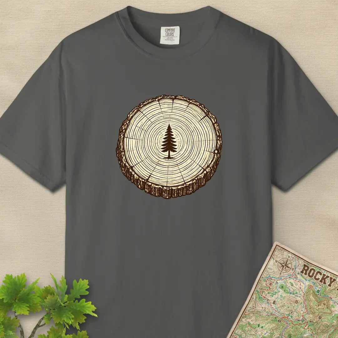 Stump Tree T-Shirt Pepper Outdoor Nature Tee