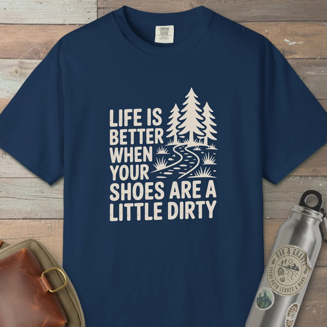 Life Is Better T-Shirt Navy Outdoor Nature Tee
