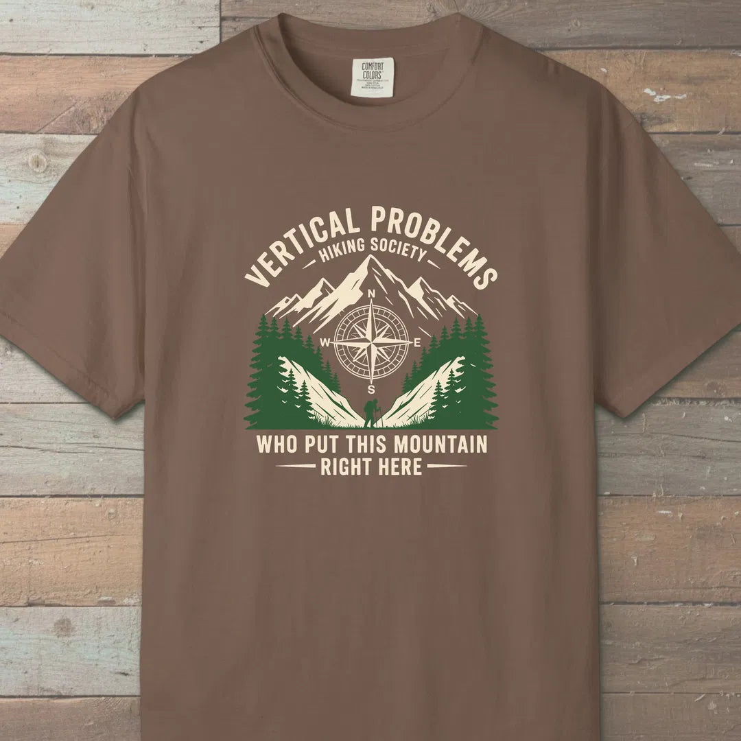 Vertical Problems Hiking Society T-Shirt Espresso Outdoor Nature Tee