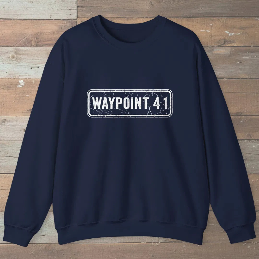 Waypoint 41 Sweatshirt Navy Outdoor Nature Tee