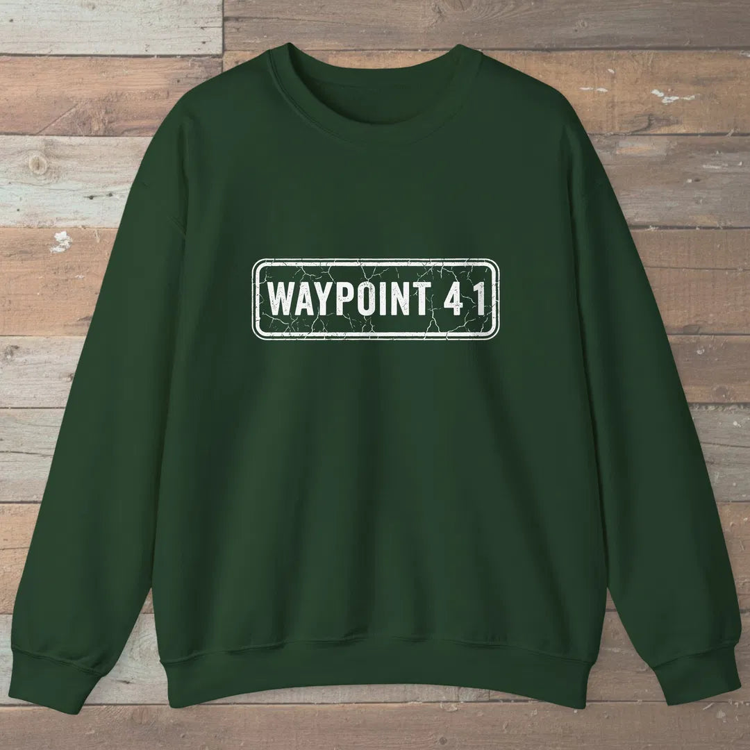 Waypoint 41 Sweatshirt Forest Green Outdoor Nature Tee