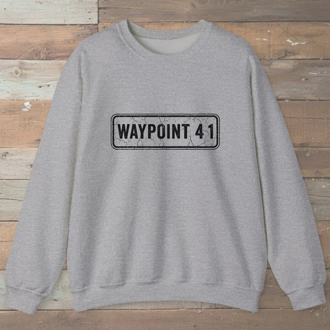 Waypoint 41 Sweatshirt Sport Grey Outdoor Nature Tee