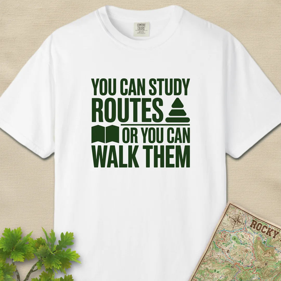 Walk Over Study T-Shirt White Outdoor Nature Tee