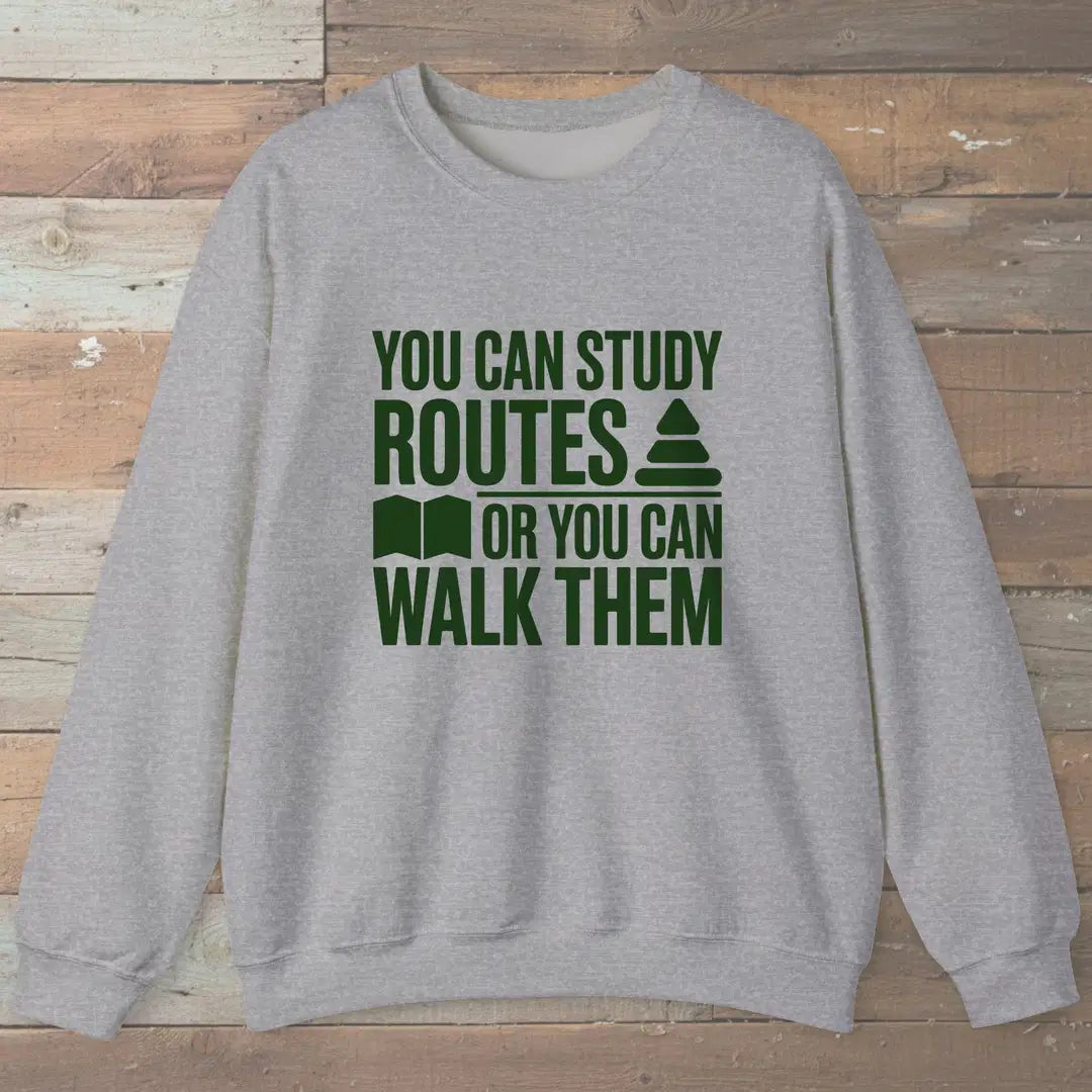 Walk Over Study Sweatshirt Sport Grey Outdoor Nature Tee