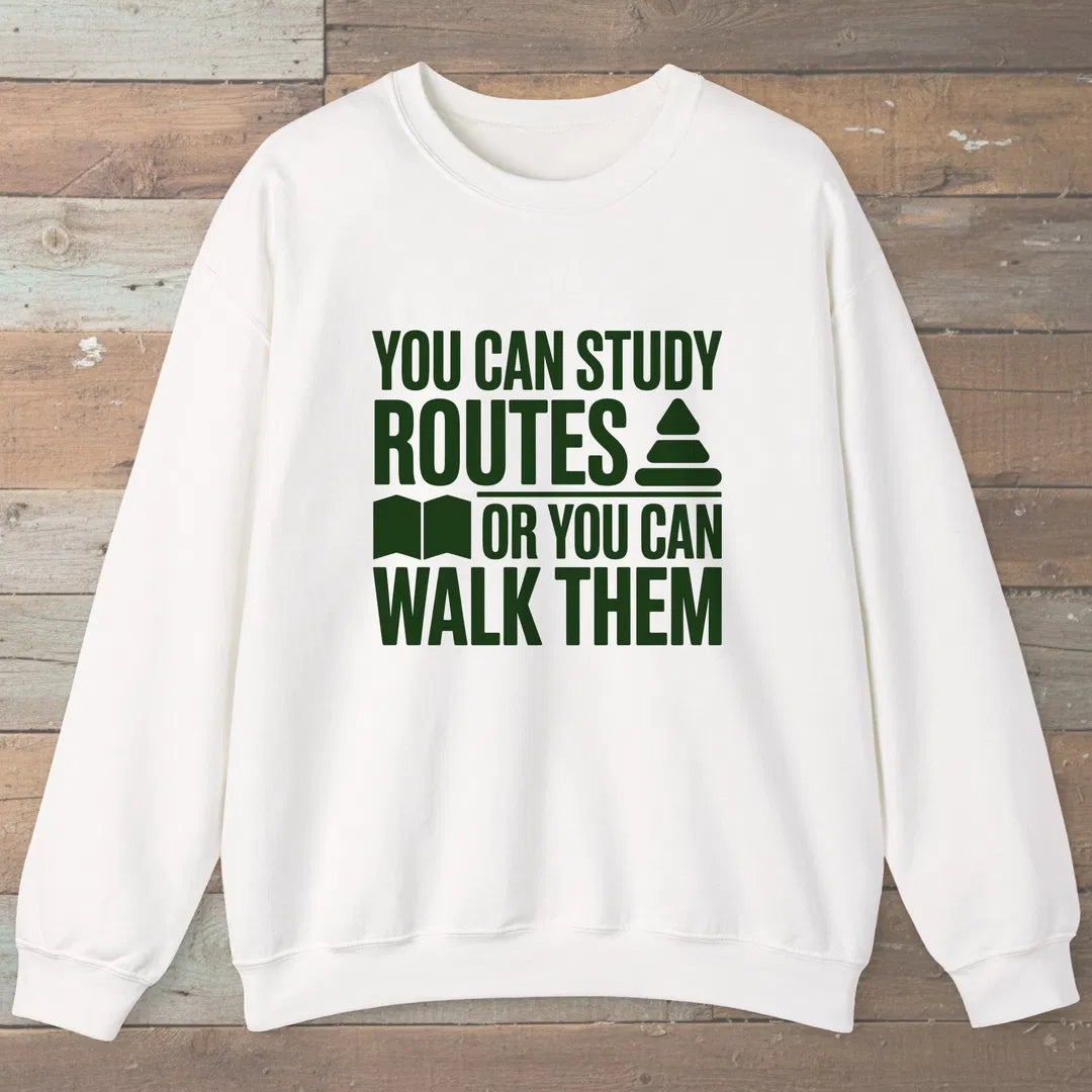 Walk Over Study Sweatshirt White Outdoor Nature Tee