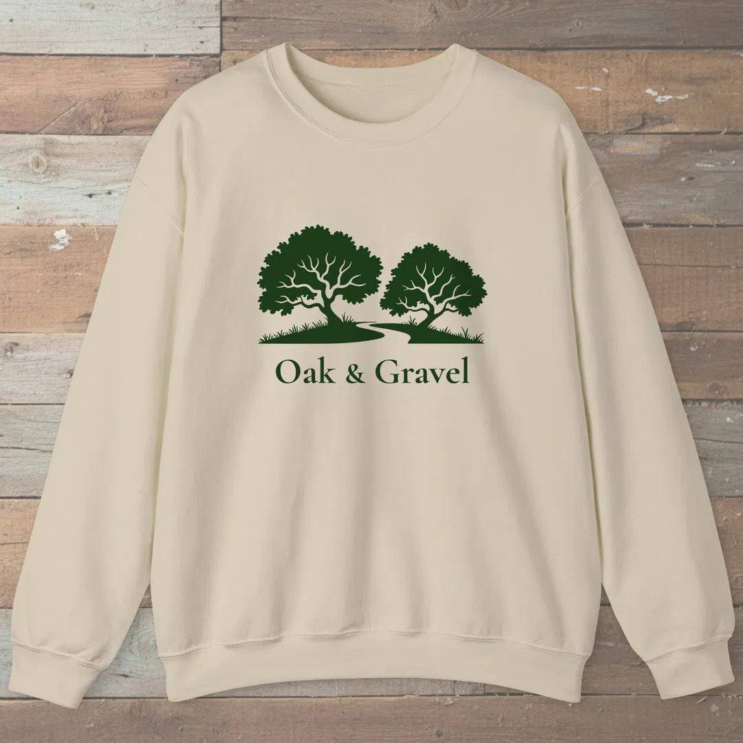 Oak Grove Path Sweatshirt Sand Outdoor Nature Tee