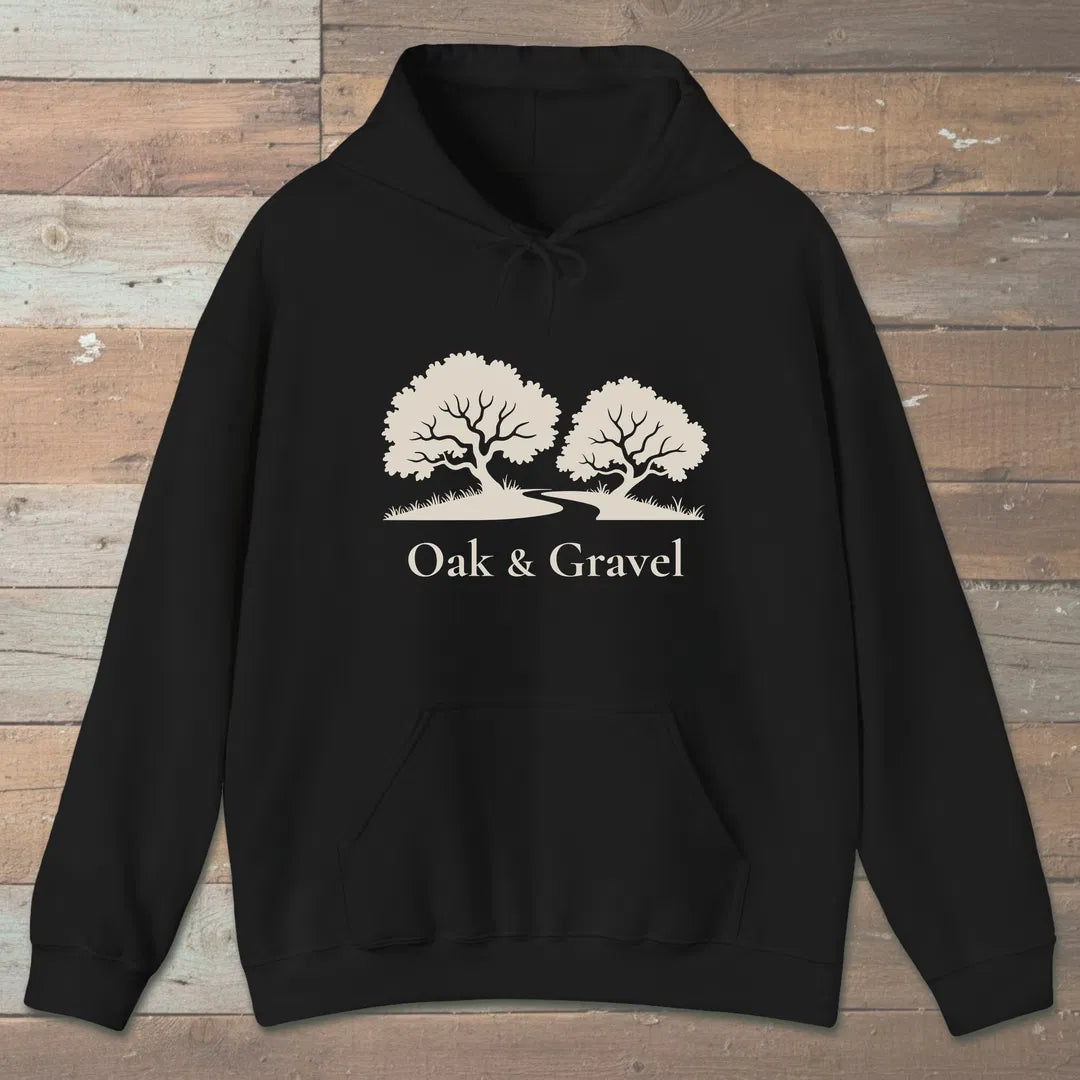 Oak Grove Path Hoodie Black Outdoor Nature Tee