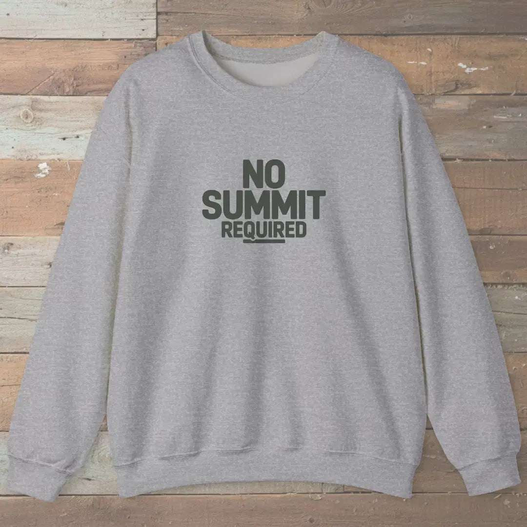 No Summit Path Sweatshirt Sport Grey Outdoor Nature Tee