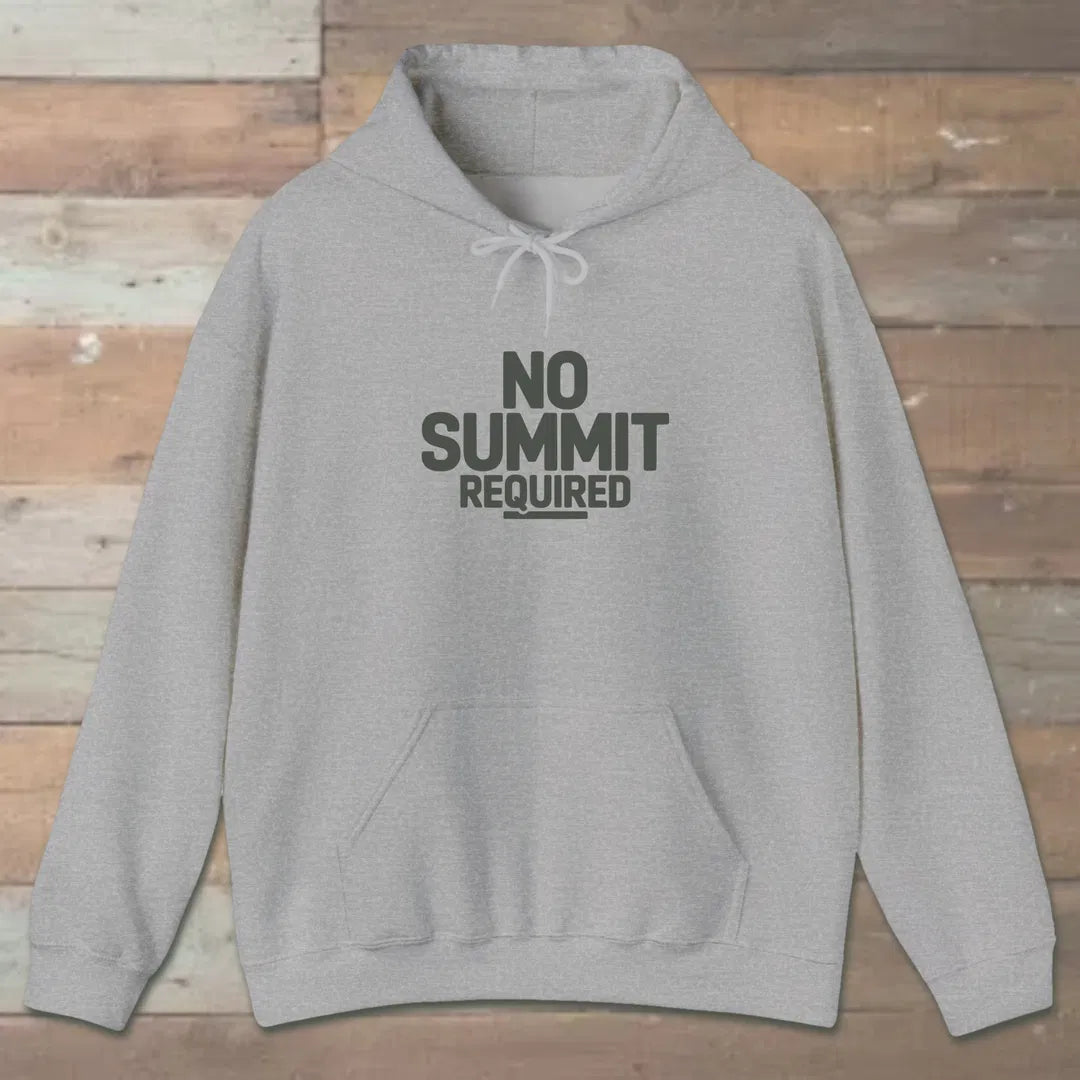 No Summit Path Hoodie Sport Grey Outdoor Nature Tee