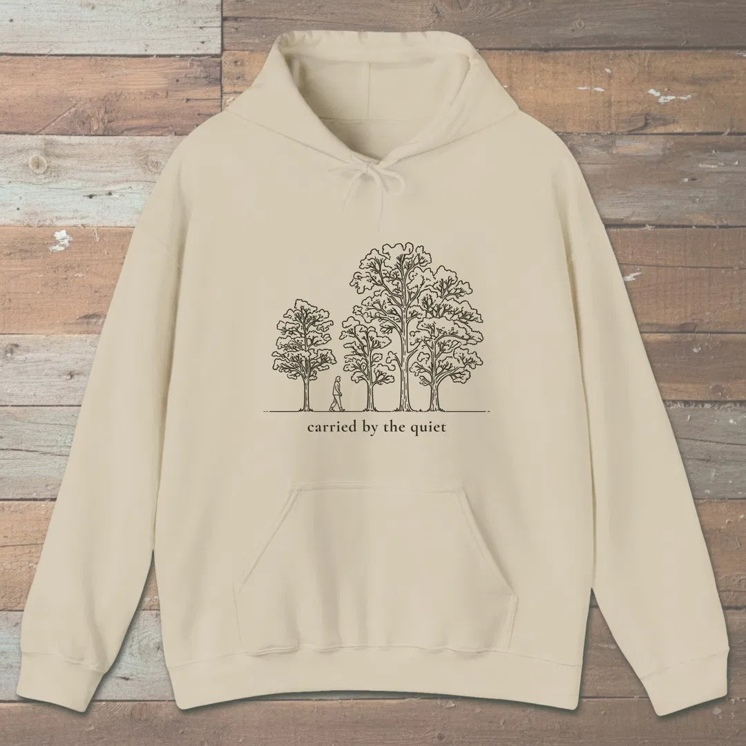 Carried Grove Hoodie Sand Outdoor Nature Tee