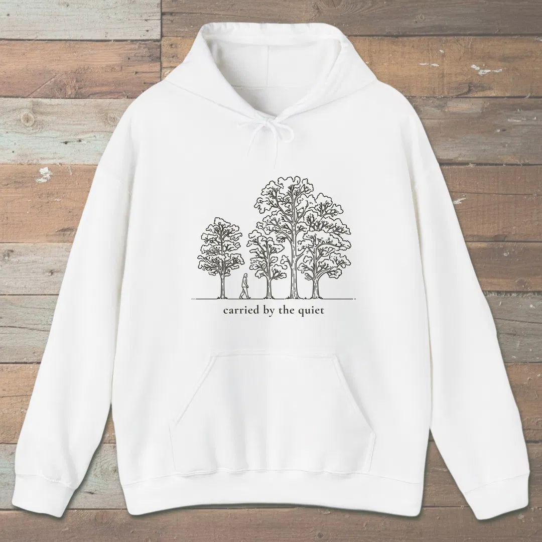 Carried Grove Hoodie White Outdoor Nature Tee