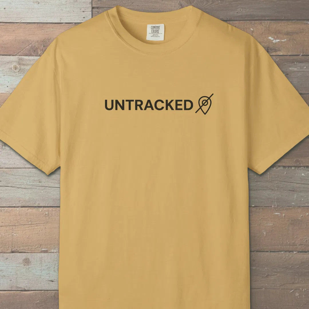Untracked Paths T-Shirt Mustard Outdoor Nature Tee
