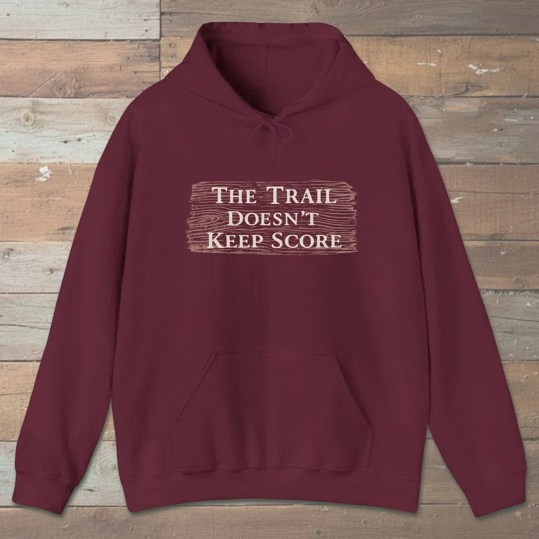 The Uncounted Trail Hoodie Maroon Outdoor Nature Tee