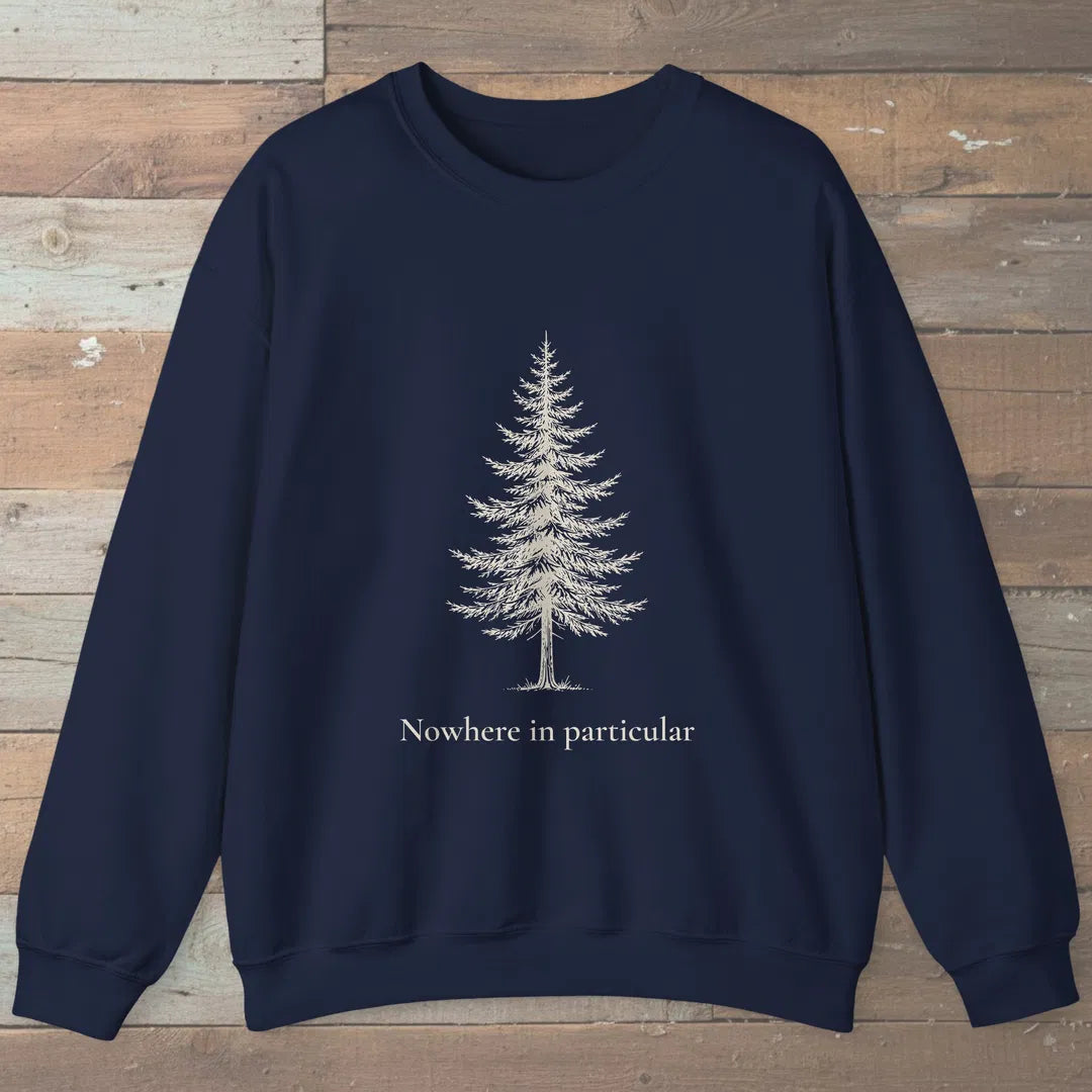 Nowhere In Particular Sweatshirt Navy Outdoor Nature Tee