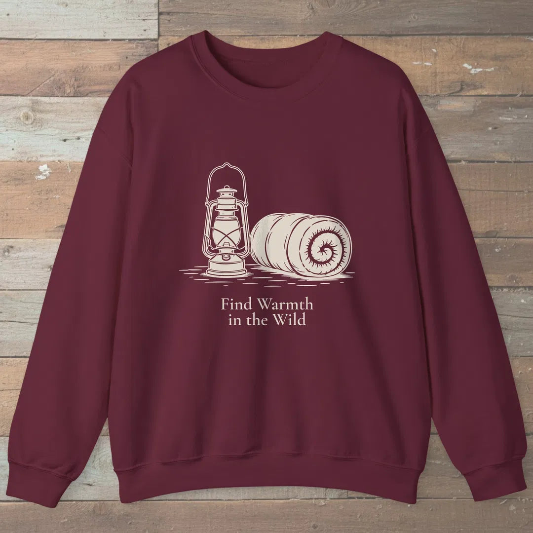 Wild Warmth Sweatshirt Maroon Outdoor Nature Tee