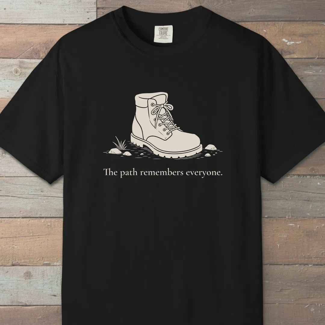 Path Remembers T-Shirt Black Outdoor Nature Tee