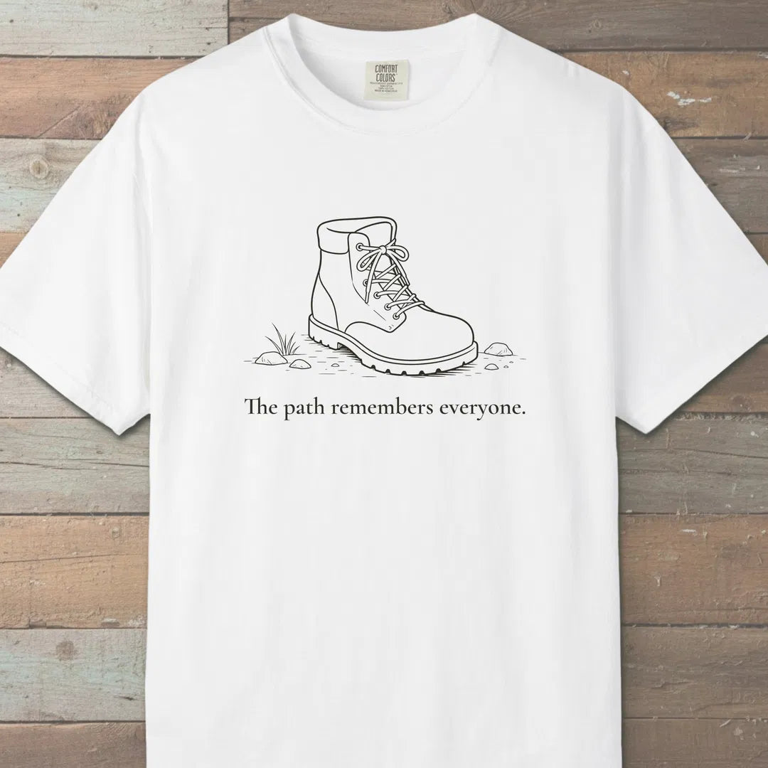 Path Remembers T-Shirt White Outdoor Nature Tee