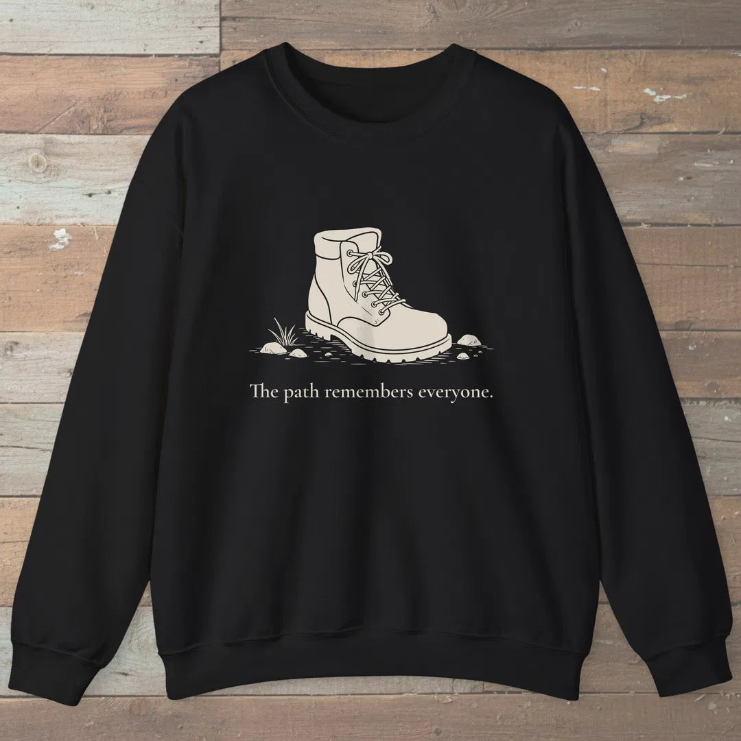 Path Remembers Sweatshirt Black Outdoor Nature Tee