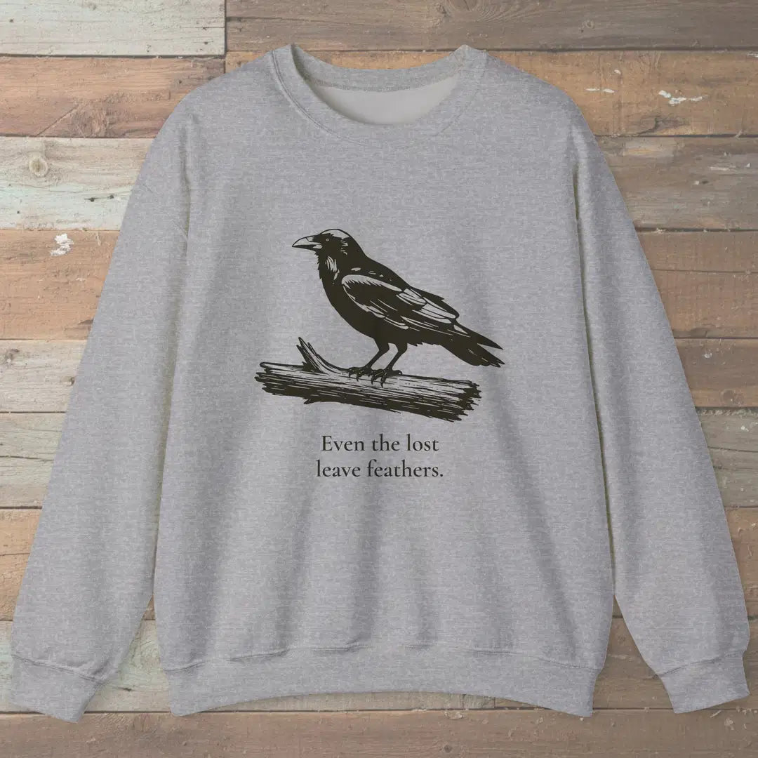 Lost Feathers Sweatshirt Sport Grey Outdoor Nature Tee