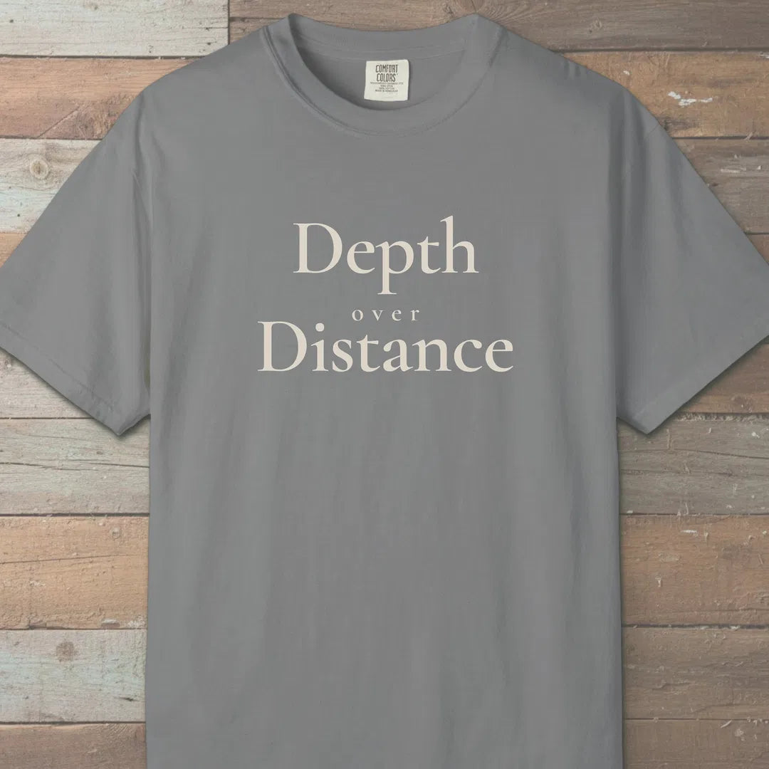 Depth Over Distance T-Shirt Grey Outdoor Nature Tee