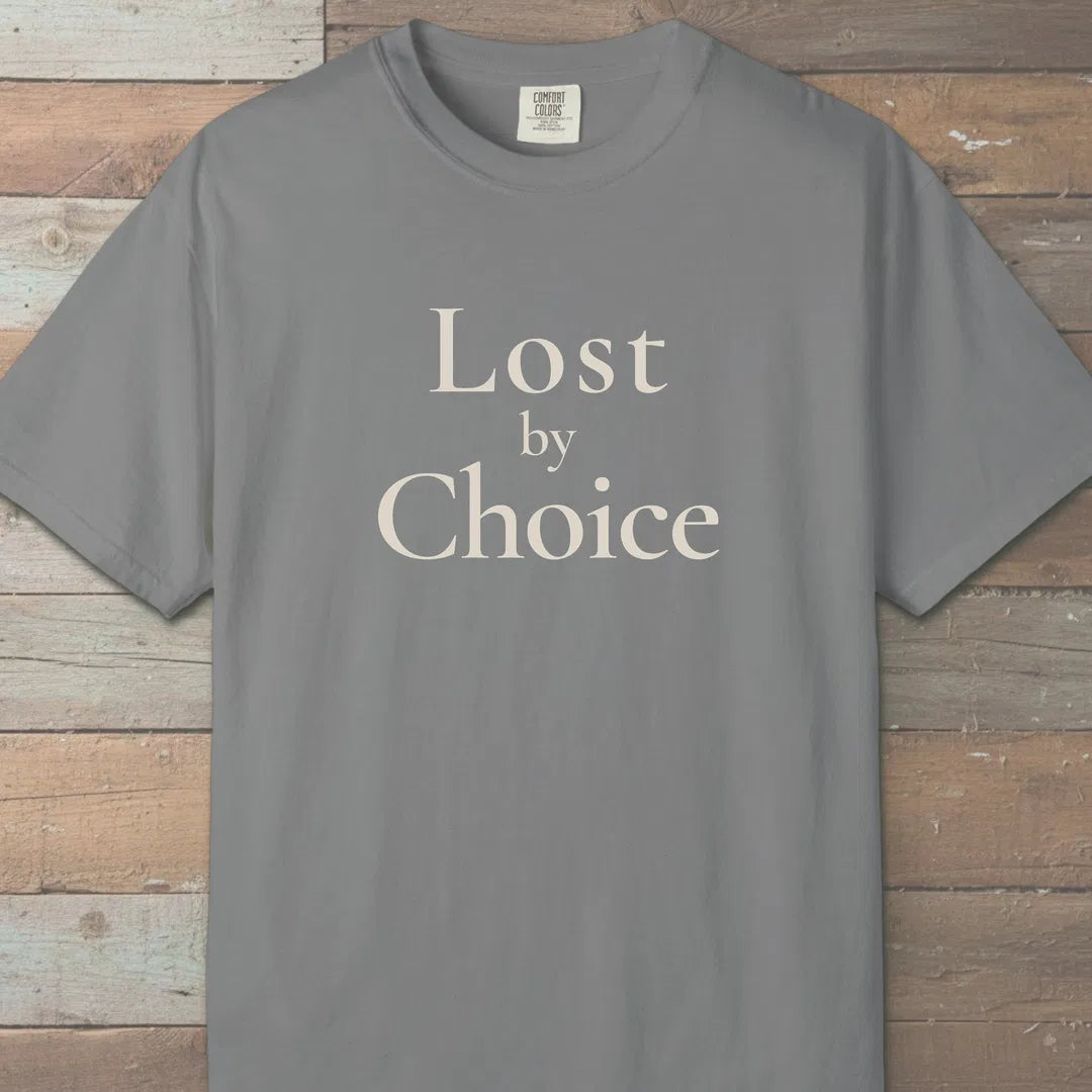 Lost By Choice T-Shirt Grey Outdoor Nature Tee