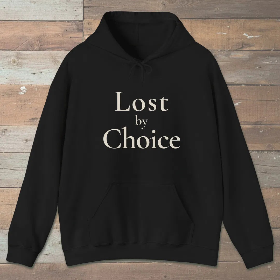 Lost By Choice Hoodie Black Outdoor Nature Tee