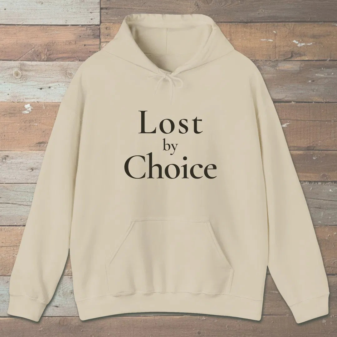 Lost By Choice Hoodie Sand Outdoor Nature Tee