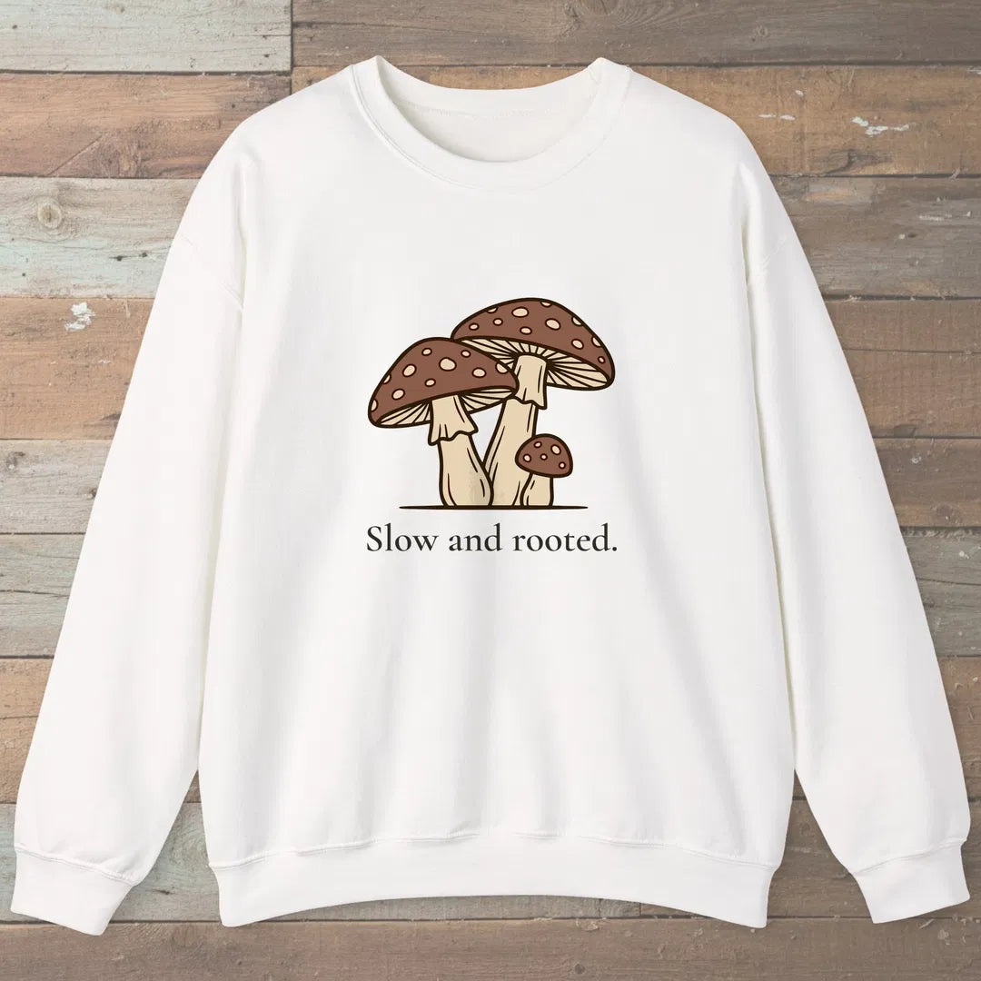 Slow And Rooted Sweatshirt White Outdoor Nature Tee