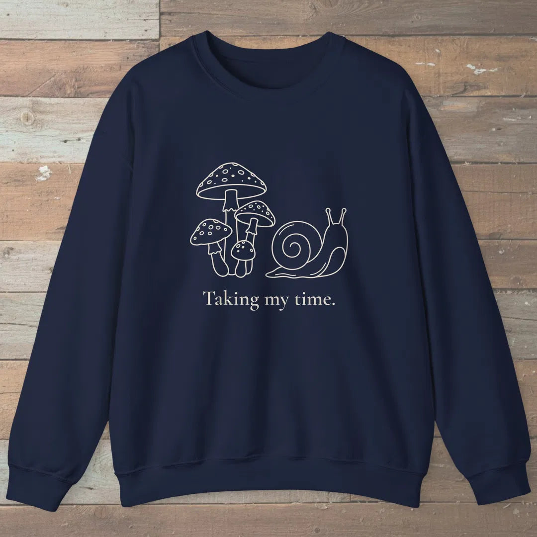 Taking My Time Sweatshirt Navy Outdoor Nature Tee