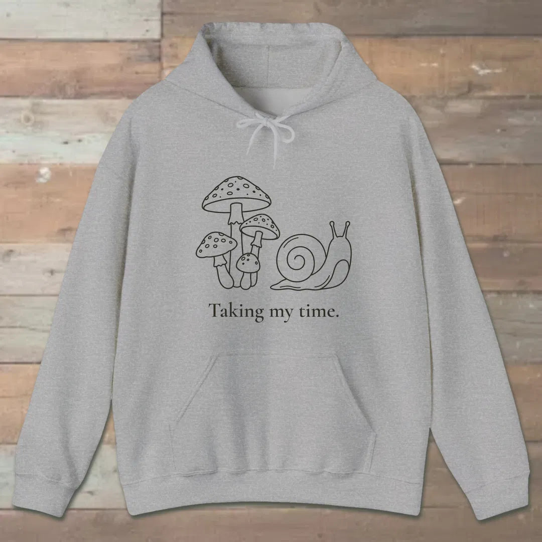 Taking My Time Hoodie Sport Grey Outdoor Nature Tee
