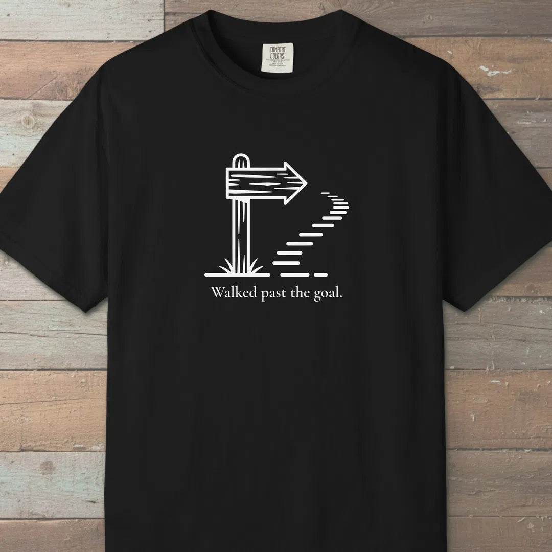 Past The Goal T-Shirt Black Outdoor Nature Tee