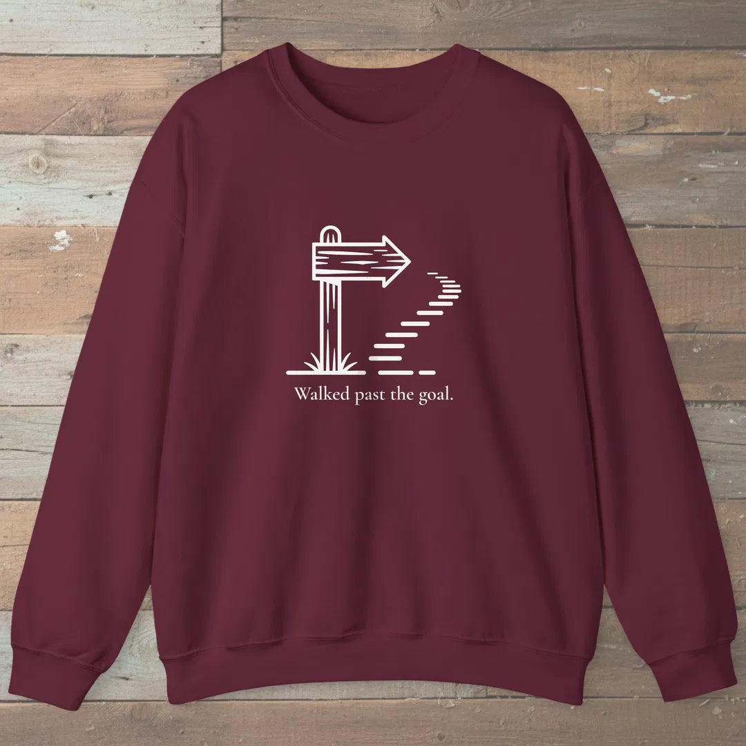 Past The Goal Sweatshirt Maroon Outdoor Nature Tee