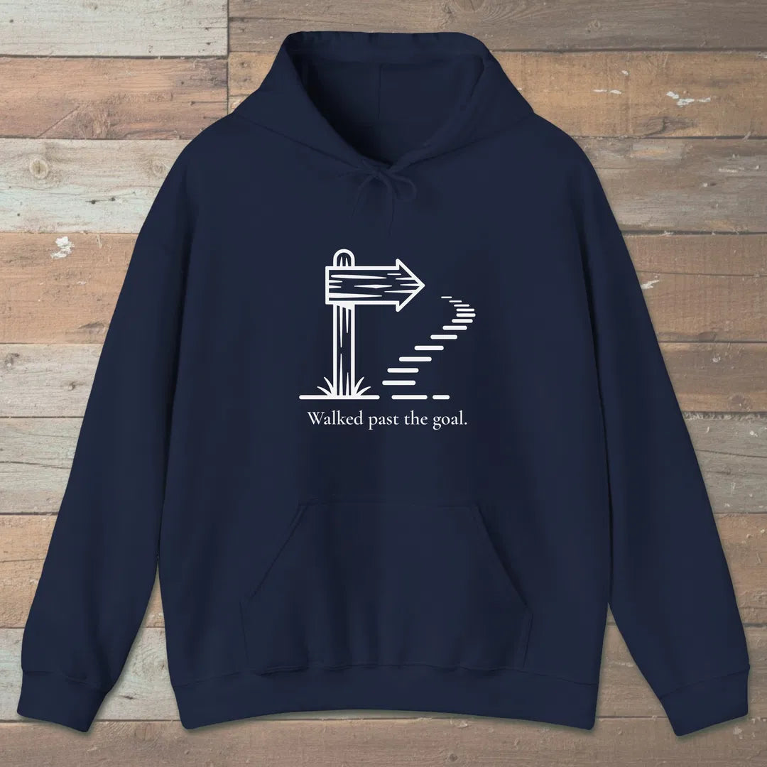 Past The Goal Hoodie Navy Outdoor Nature Tee