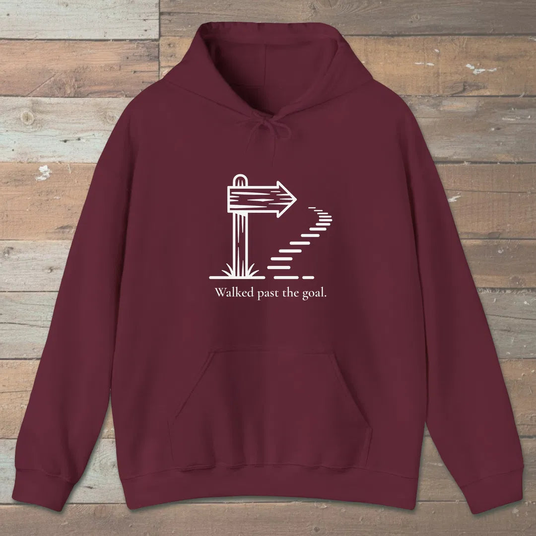 Past The Goal Hoodie Maroon Outdoor Nature Tee
