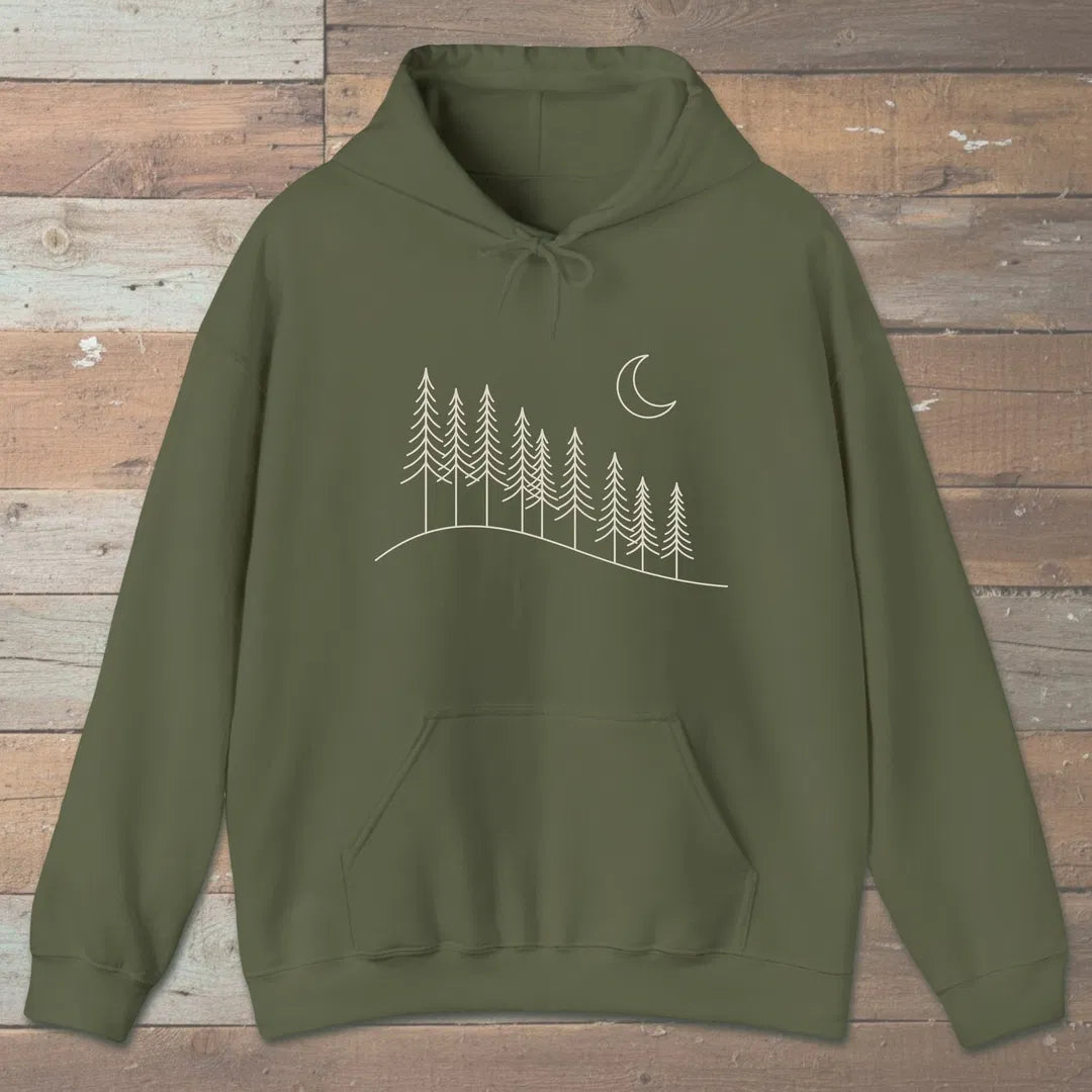 Night Ridge Hoodie Military Green Outdoor Nature Tee