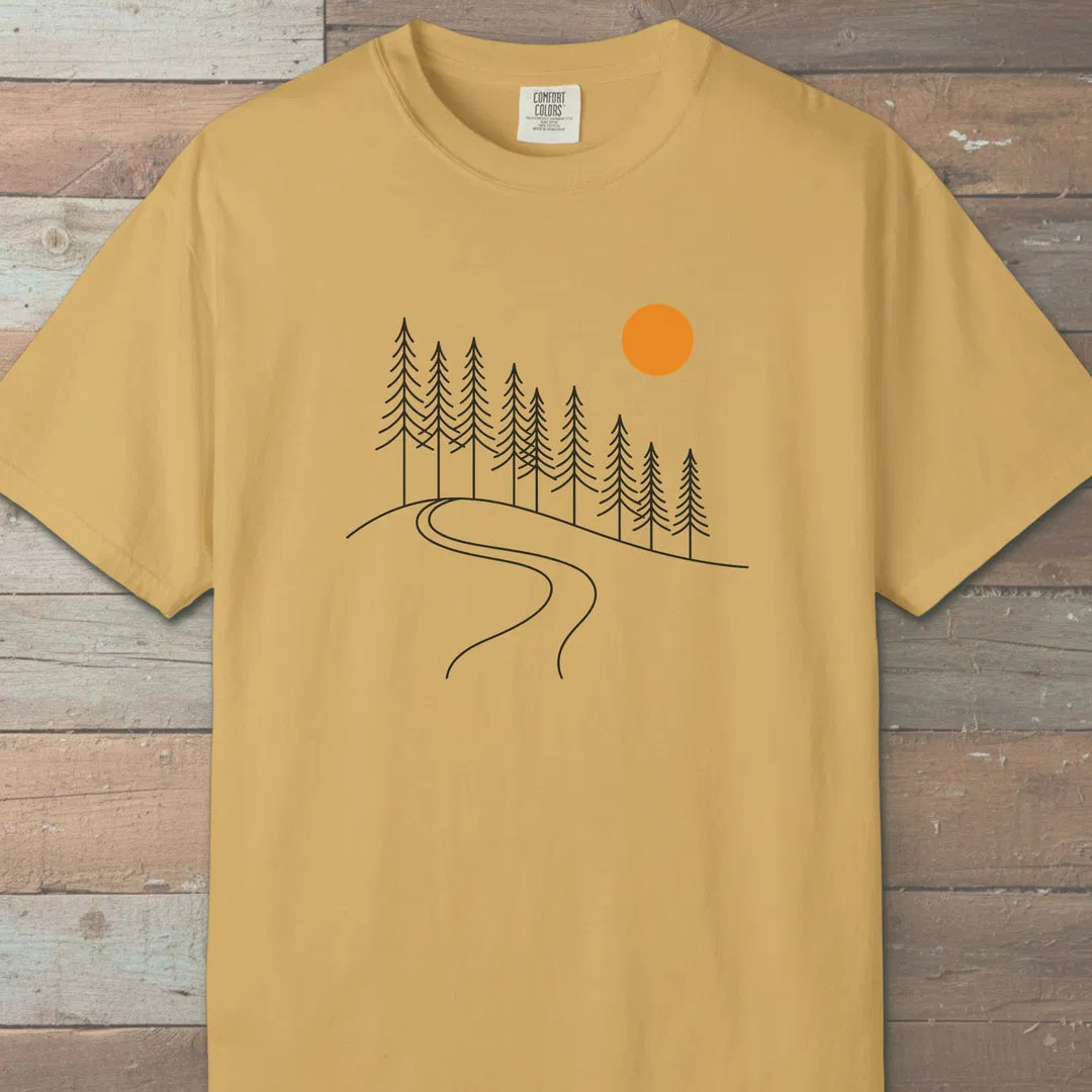 Winding Way T-Shirt Mustard Outdoor Nature Tee