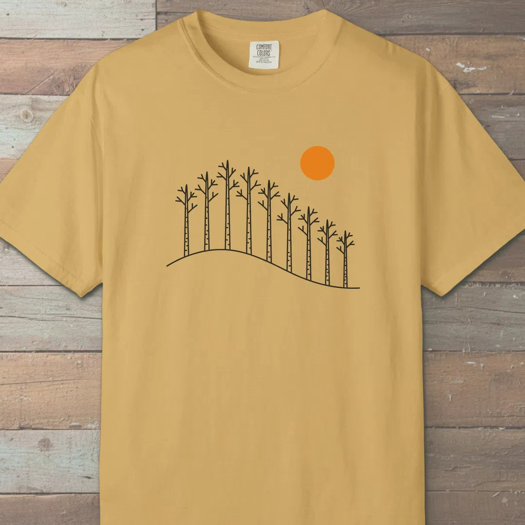 Birch Hill T-Shirt Mustard Outdoor Nature Tee