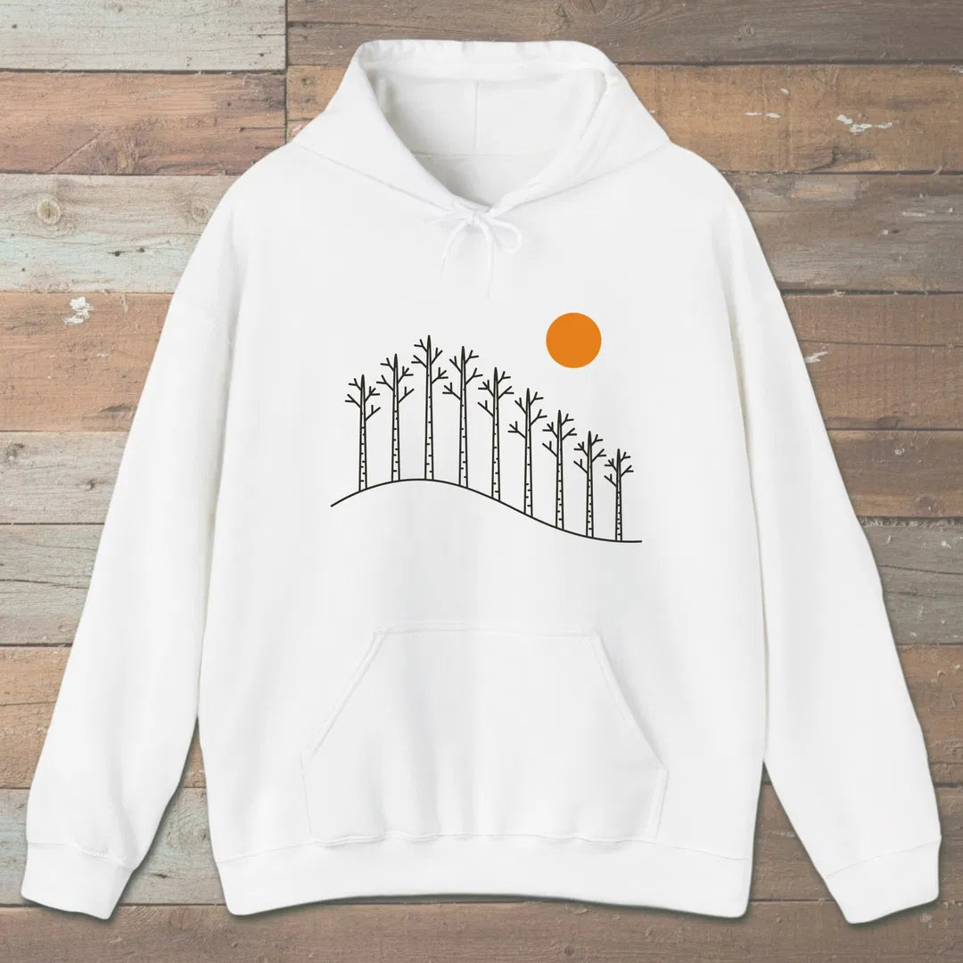 Birch Hill Hoodie White Outdoor Nature Tee