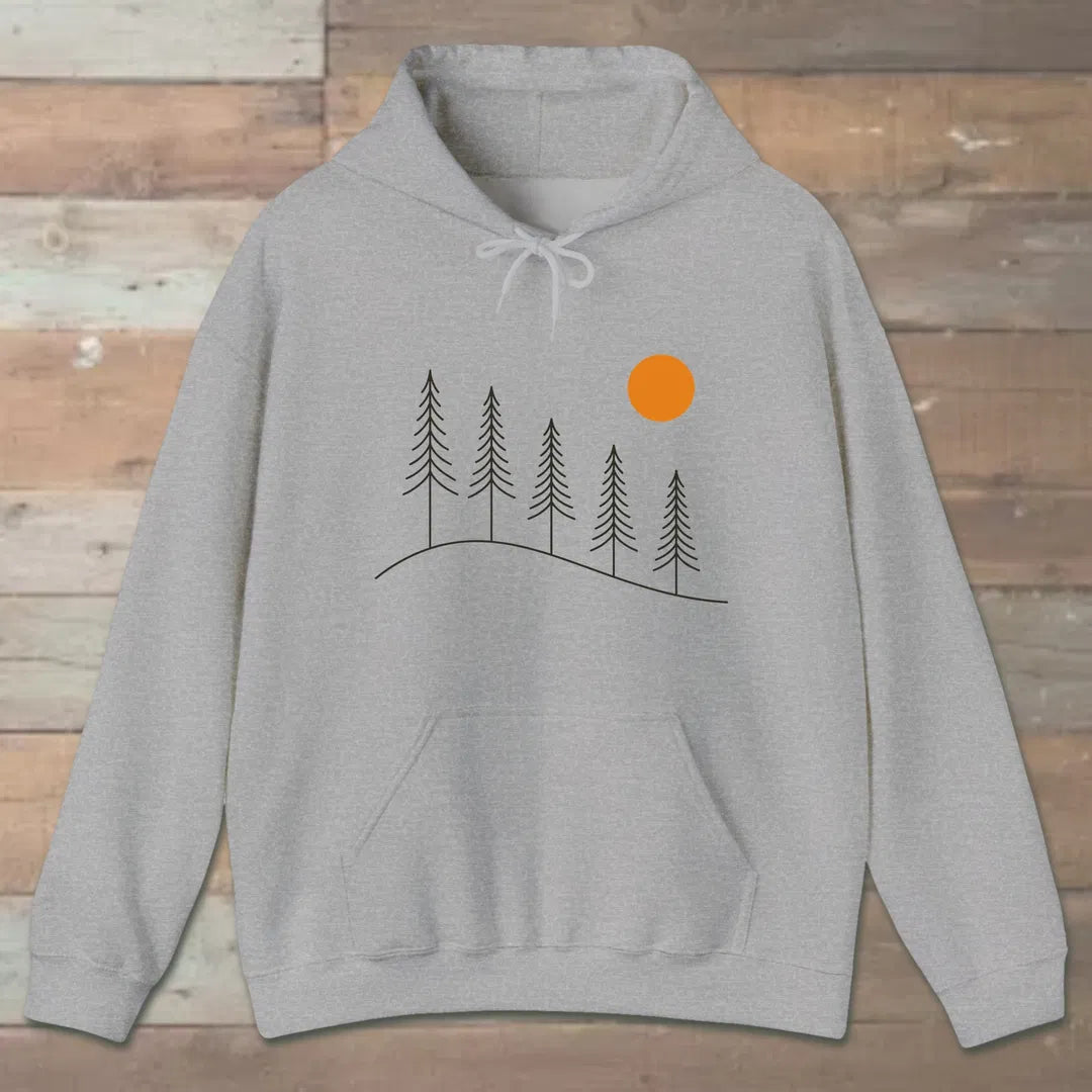Golden Hour Ridge Hoodie Sport Grey Outdoor Nature Tee