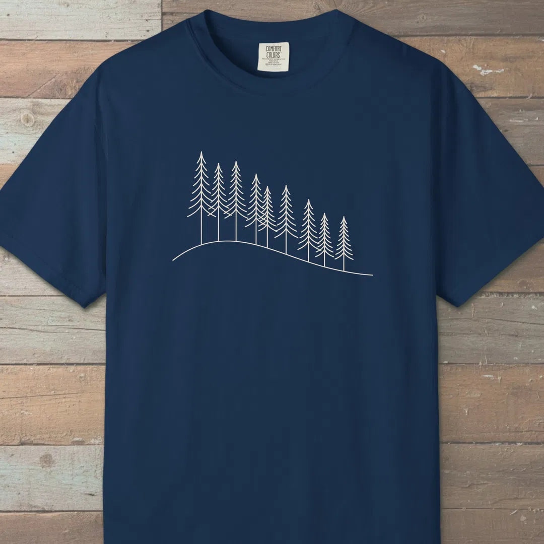 Treeline Descent T-Shirt Navy Outdoor Nature Tee