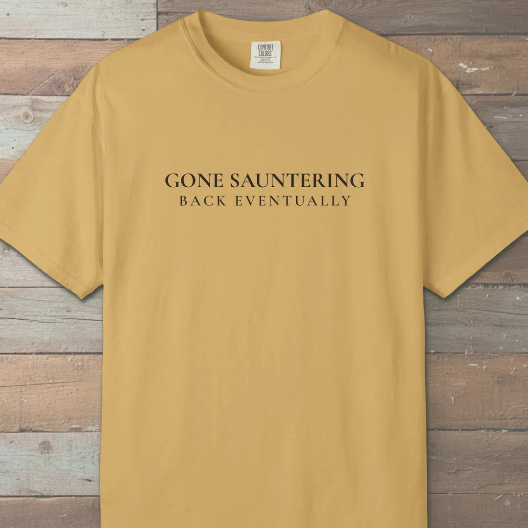 Gone Sauntering T-Shirt Mustard Outdoor Nature Tee