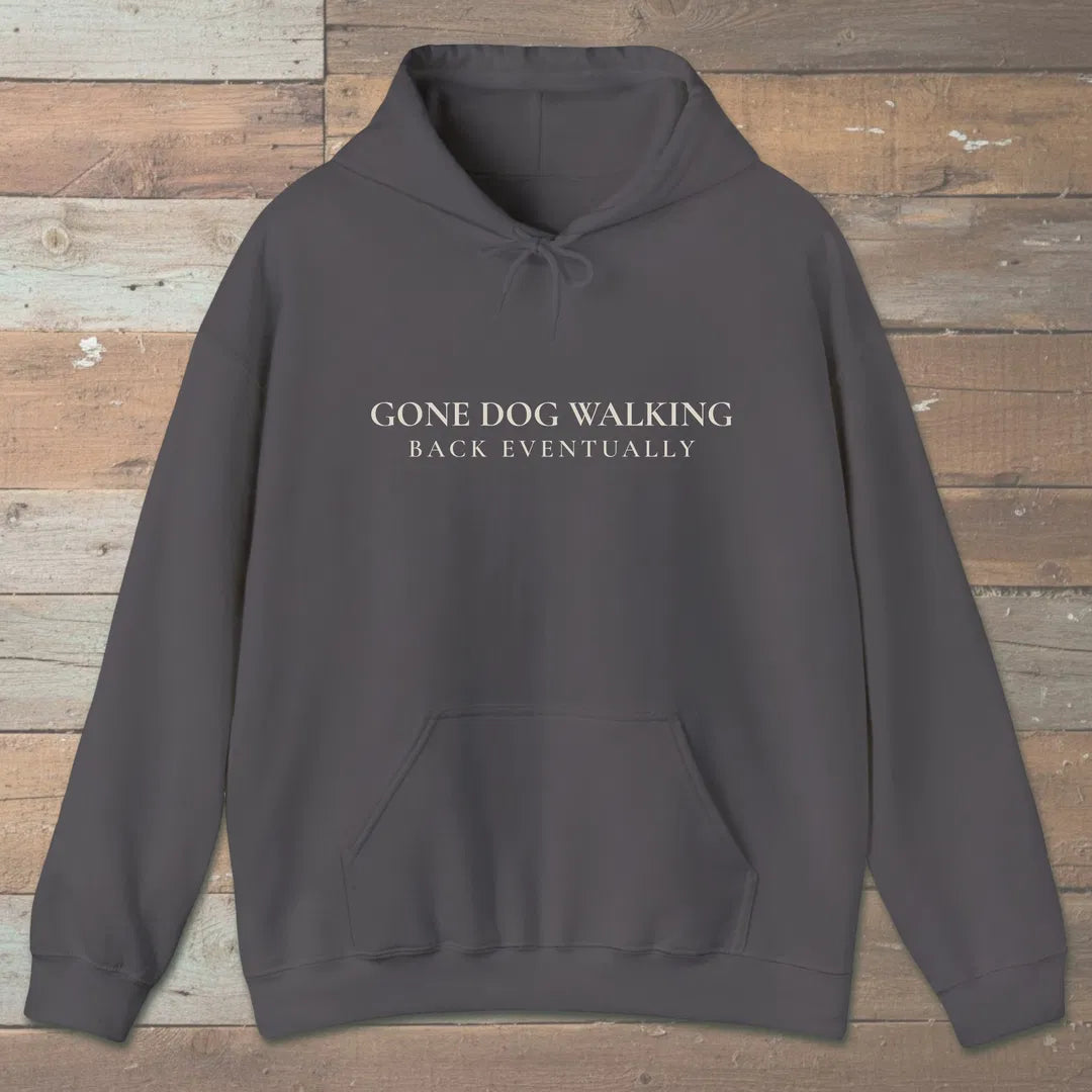 Gone Dog Walking Hoodie Charcoal Outdoor Nature Tee