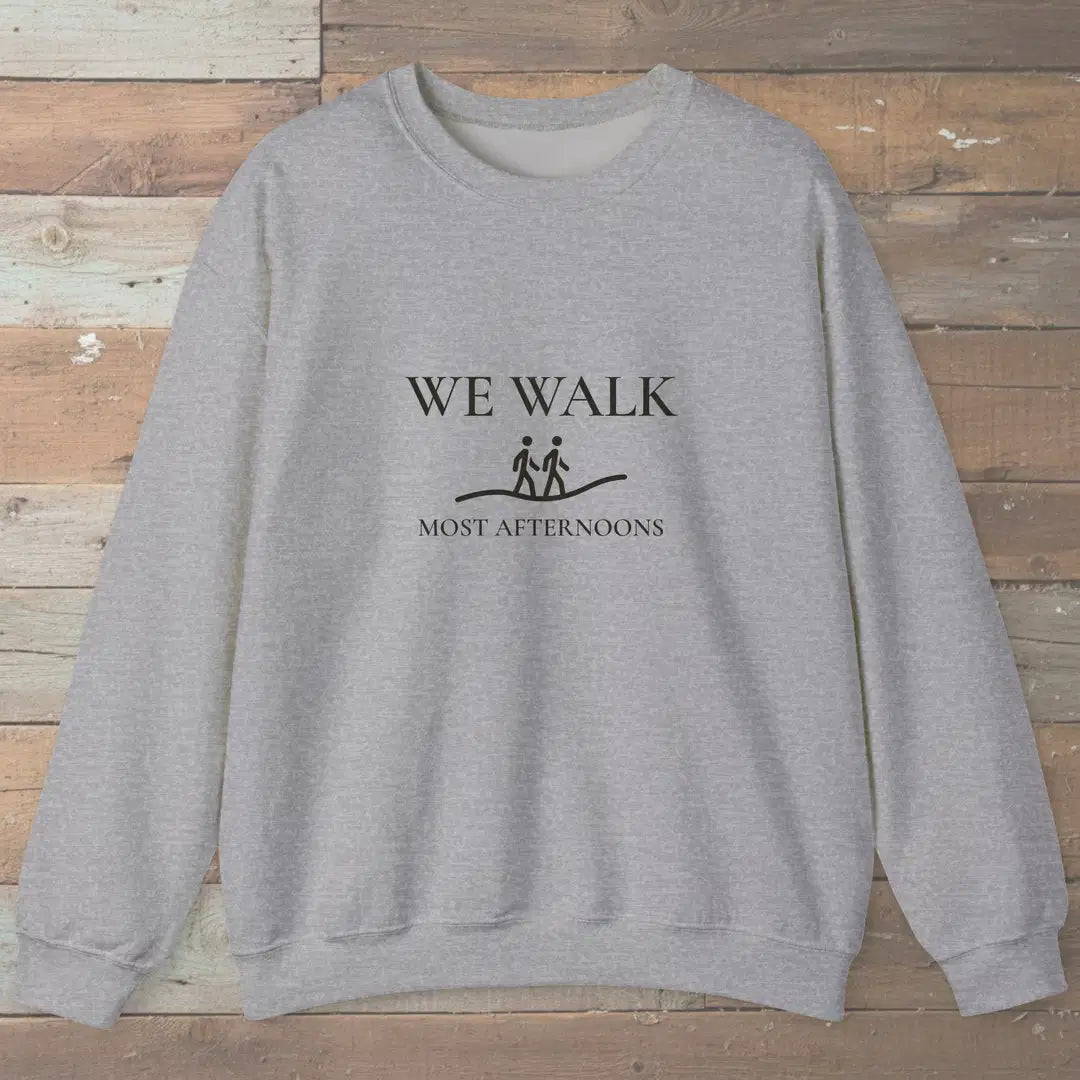 We Walk Sweatshirt Sport Grey Outdoor Nature Tee