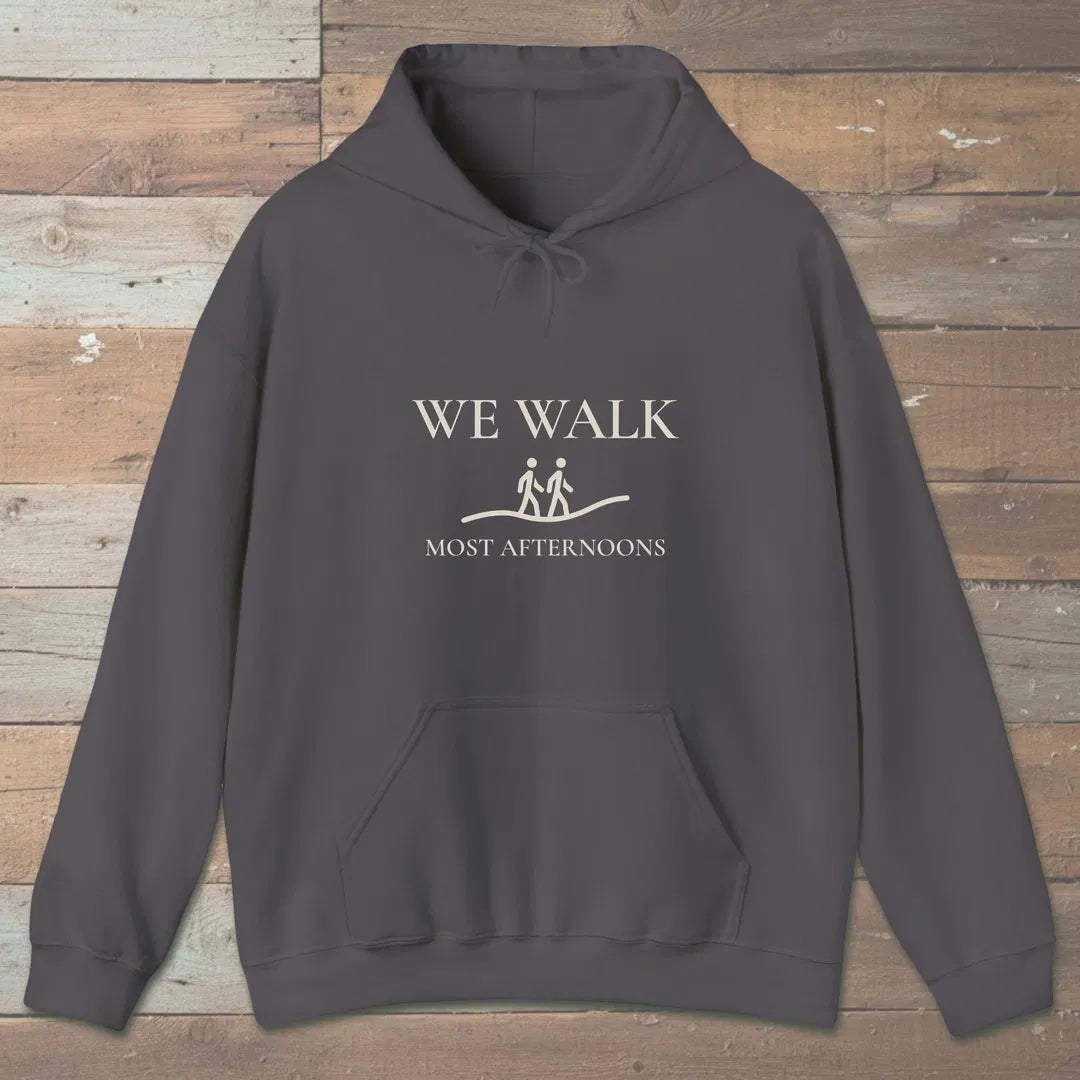We Walk Hoodie Charcoal Outdoor Nature Tee