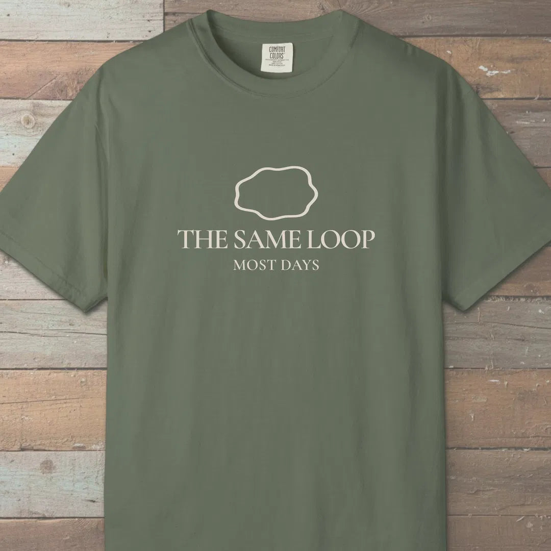 The Same Loop T-Shirt Moss Outdoor Nature Tee