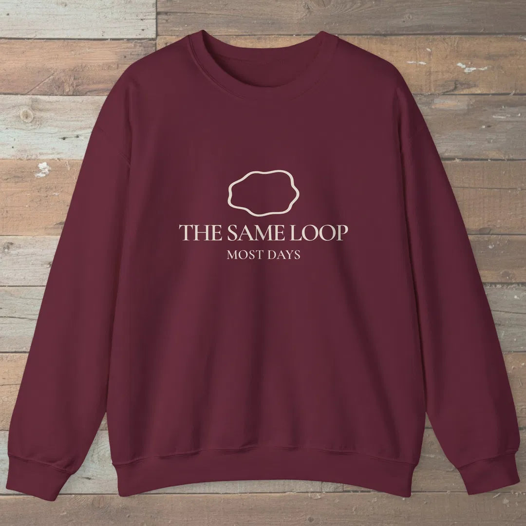 The Same Loop Sweatshirt Maroon Outdoor Nature Tee