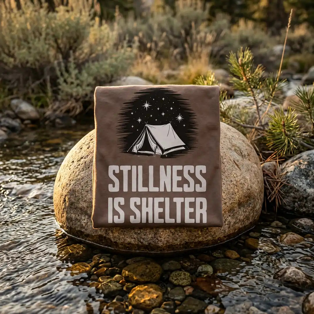 Stillness Is Shelter T-Shirt Outdoor Nature Tee