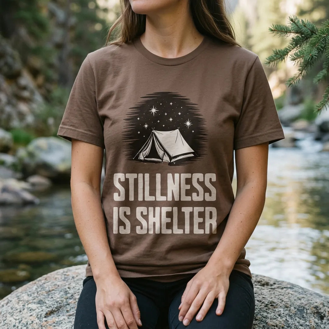 Stillness Is Shelter T-Shirt Outdoor Nature Tee