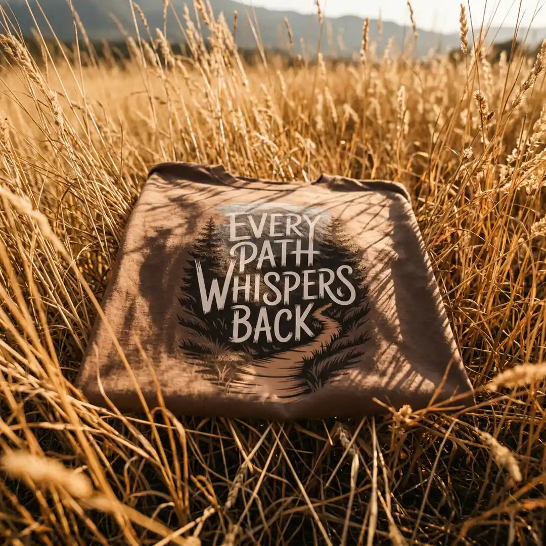 Every Path Whispers Back T-Shirt Outdoor Nature Tee